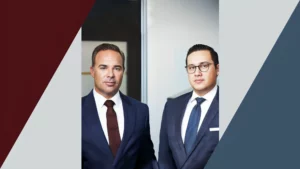 Two men in suits standing next to each other, recognized as 2024 Super Lawyers.