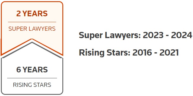 A chart showing the number of years super lawyers have been in business.